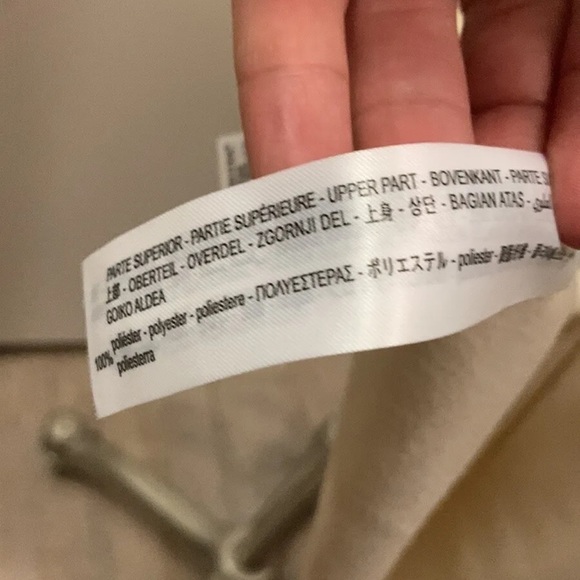 Zara Puff Sleeve Cream Color Chiffon/ Sheer Top Knit Midi Dress size M - Picture 9 of 9